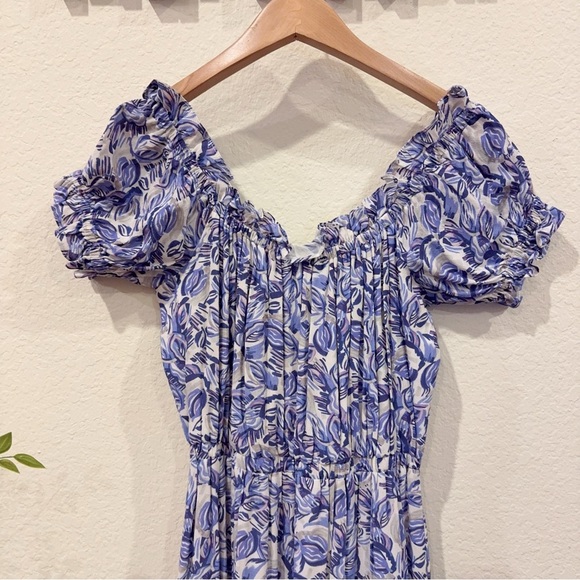 ASTR Viona Maxi Dress In Blue White Multi One Size NWT - Picture 6 of 8